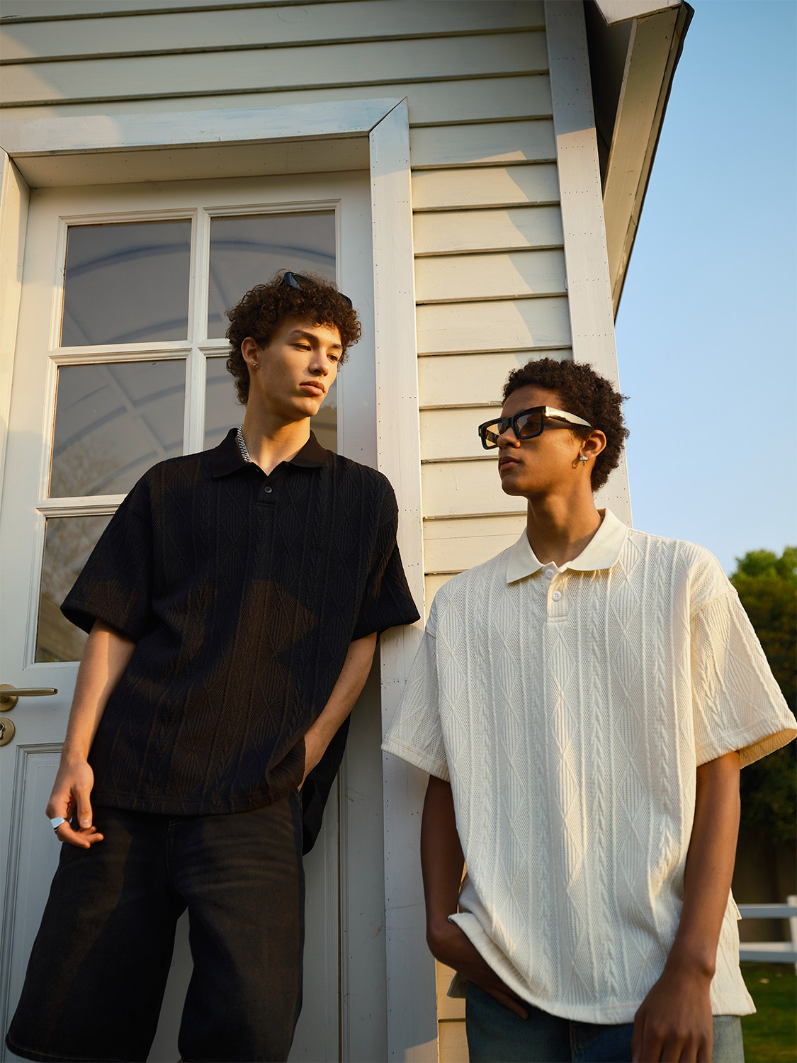 LILBETTER LOOSE TEXTURE KNITTED POLO SHIRT MENS 2025 SUMMER VINTAGE LAPEL T-SHIRT BREATHABLE COMMUTER SHORT SLEEVE