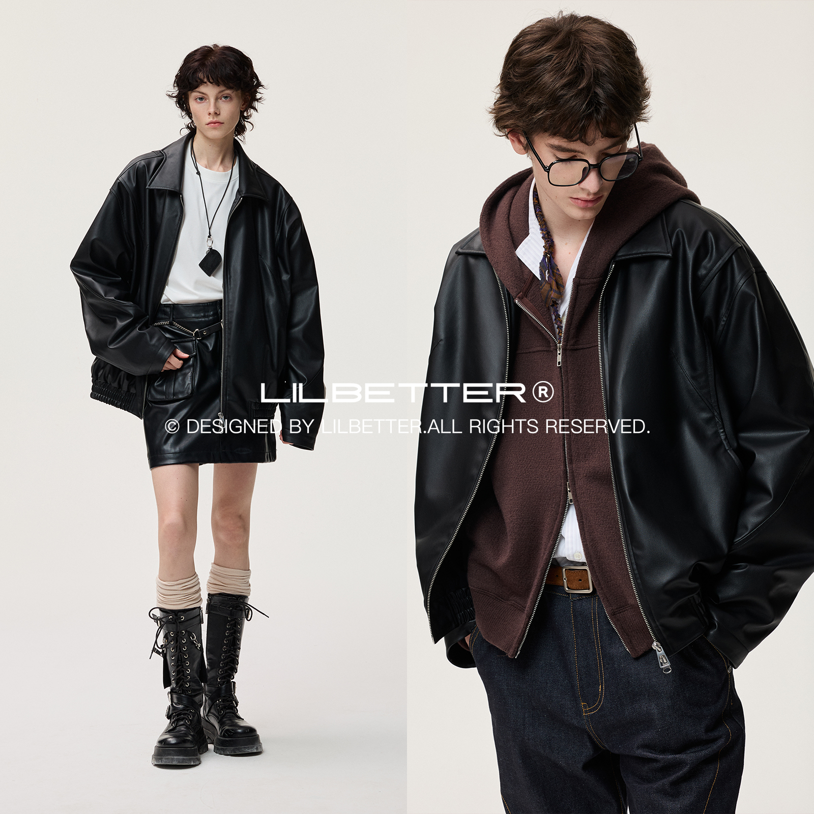 Lilbetter复古休闲街头摩登皮衣