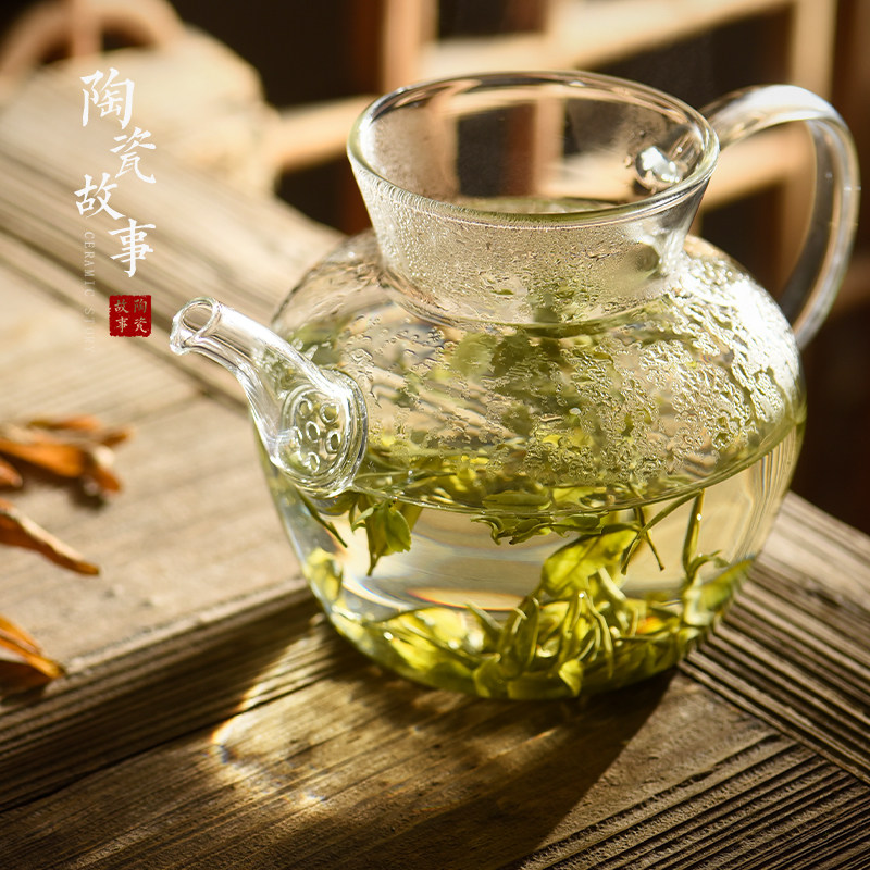 陶瓷故事仿宋玻璃茶壶手执壶家用茶壶
