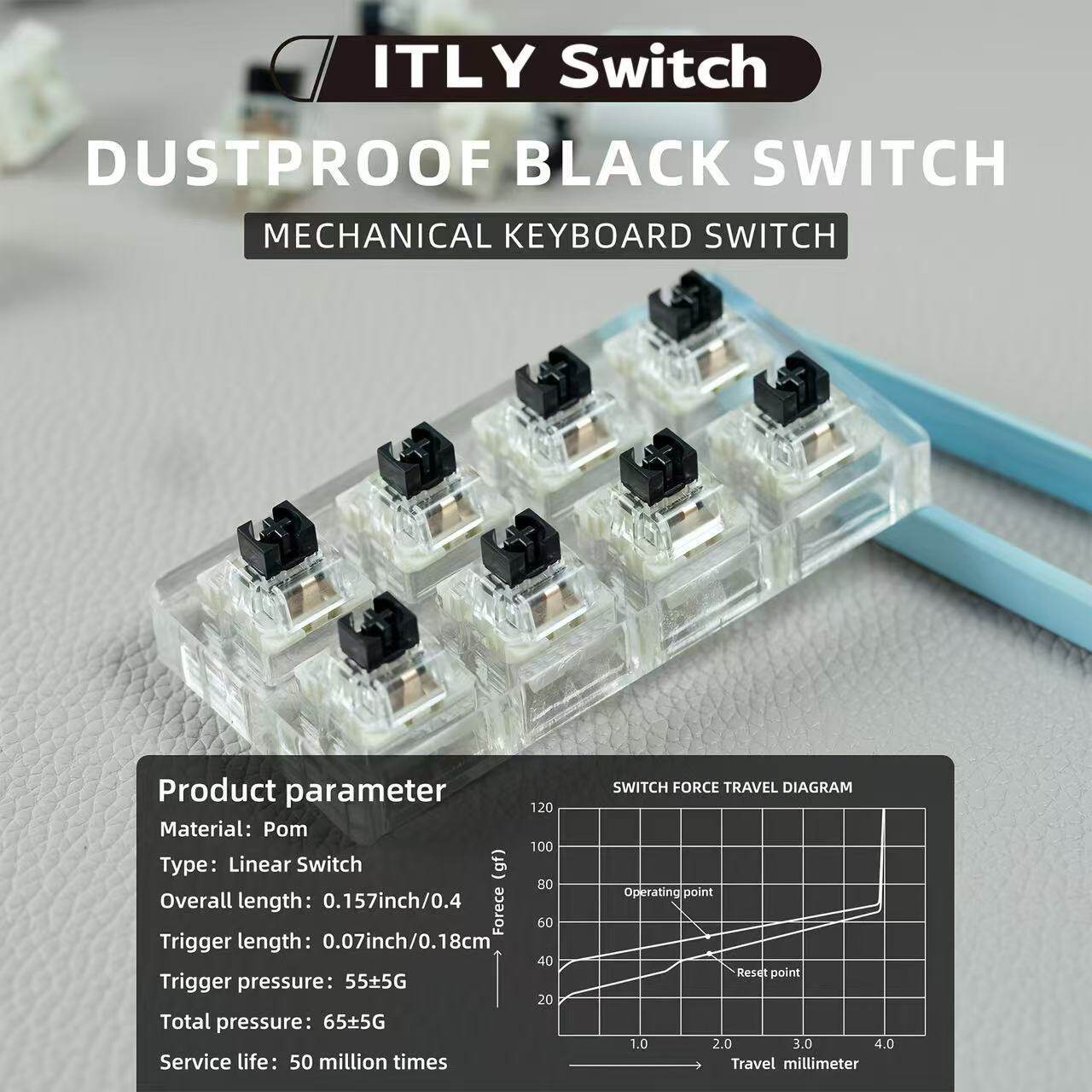 机械键盘轴体热插拔黑红茶青轴