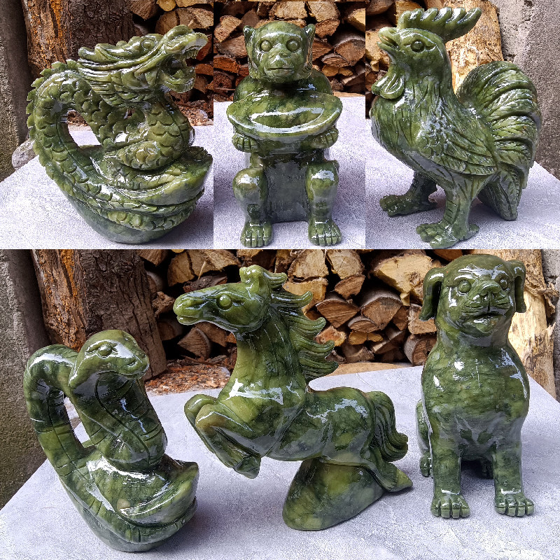 十二生肖12属相玉石手工艺品