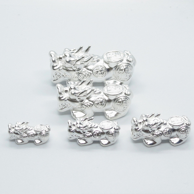 s999纯银首饰3d硬足银招财神兽