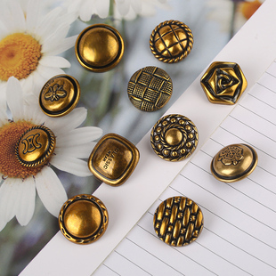 装 高档金属复古金色纽扣 时尚 大衣毛衣羊绒外套小西装 饰扣子 女装