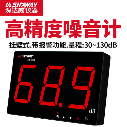 深达威 SW-525A/525B壁挂高精度噪音计 专业级数字噪音仪分贝仪