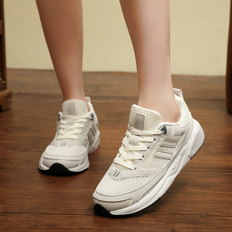 网面厚底圆头运动国潮女鞋