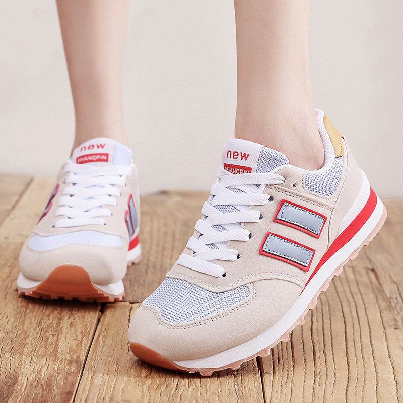 网面平底圆头百搭舒适休闲鞋女