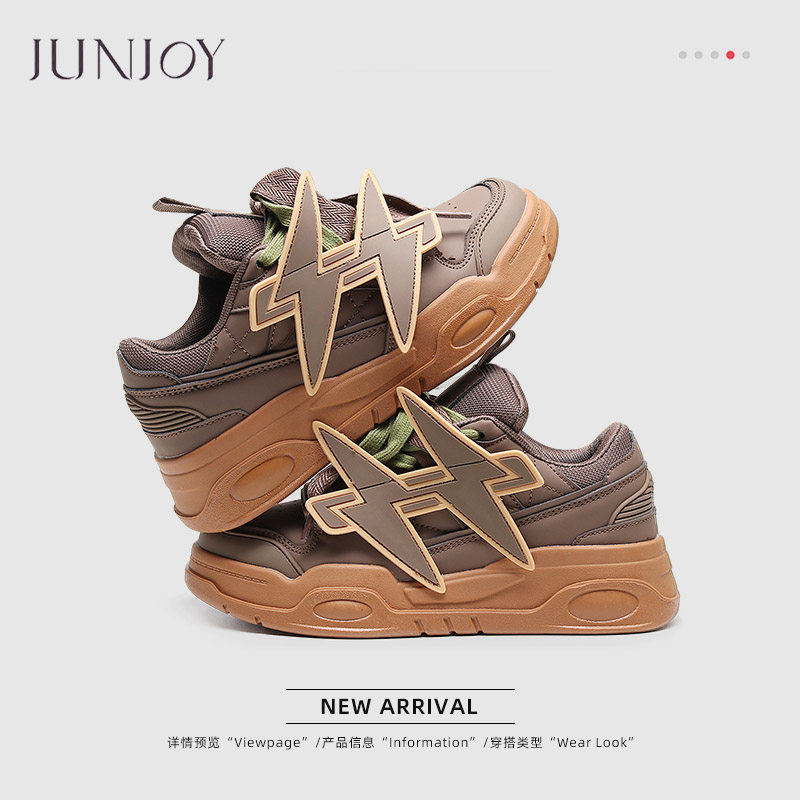 小众厚底圆头老爹鞋百搭女鞋