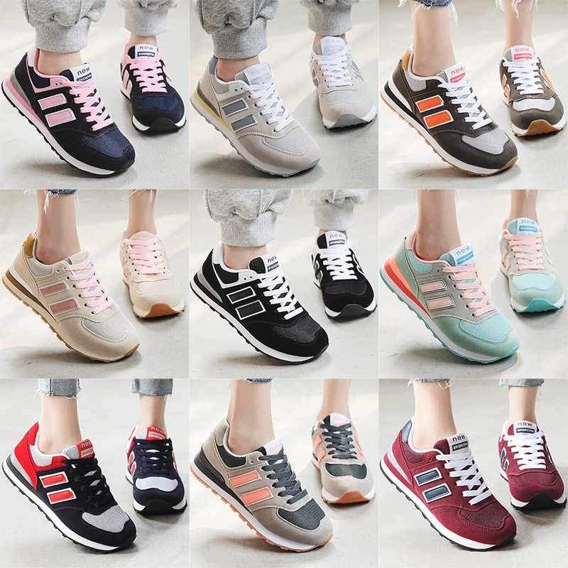 百搭网面轻便透气跑步女鞋