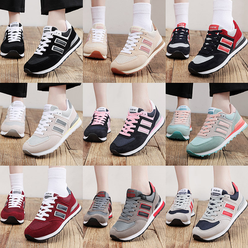 休闲圆头百搭平底舒适运动鞋女