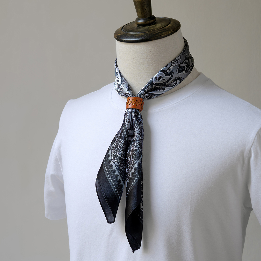 腰果花男士百搭小衬衫复古丝巾