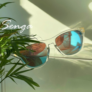 【透明框天蓝色镀膜】欧洲版hawkers 中性tr90太阳眼镜uv400