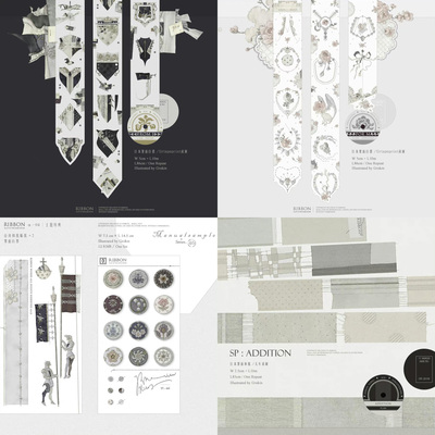 分装ribbon works From J For M手帐和纸白墨胶带无离型纸