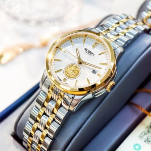 劳士顿镶钻全自动机械表金表