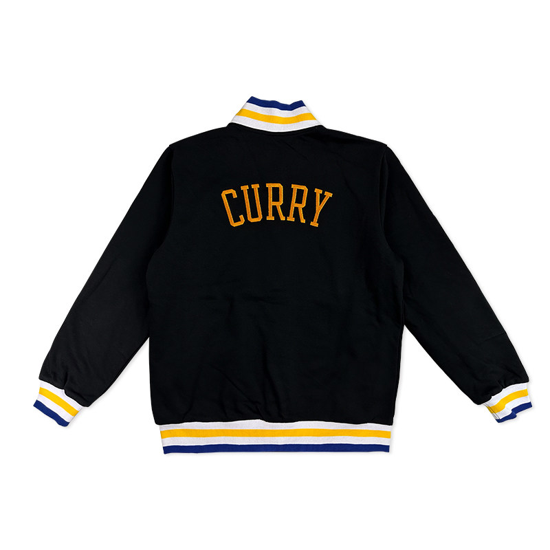 AMERICAN BASKETBALL CURRY 2974 FIGHTER JACKET TRAINING LOOSE THICKENED SPORTS AUTUMN WINTER LONG SLEEVE BLACK SWEATSHIRT MEN AND WOMEN