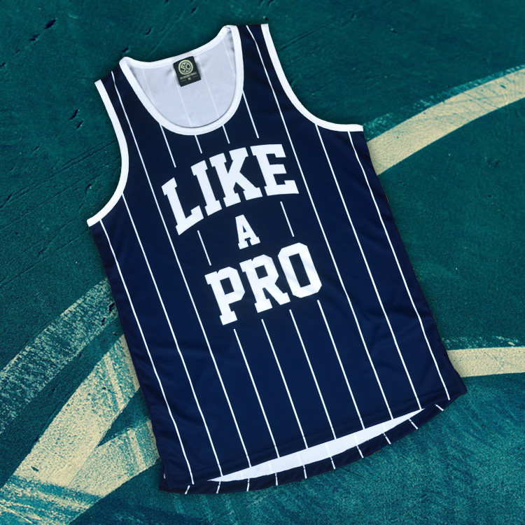 like a pro街球吴悠日落东单队服男diy街头篮球服背心训练篮球衣