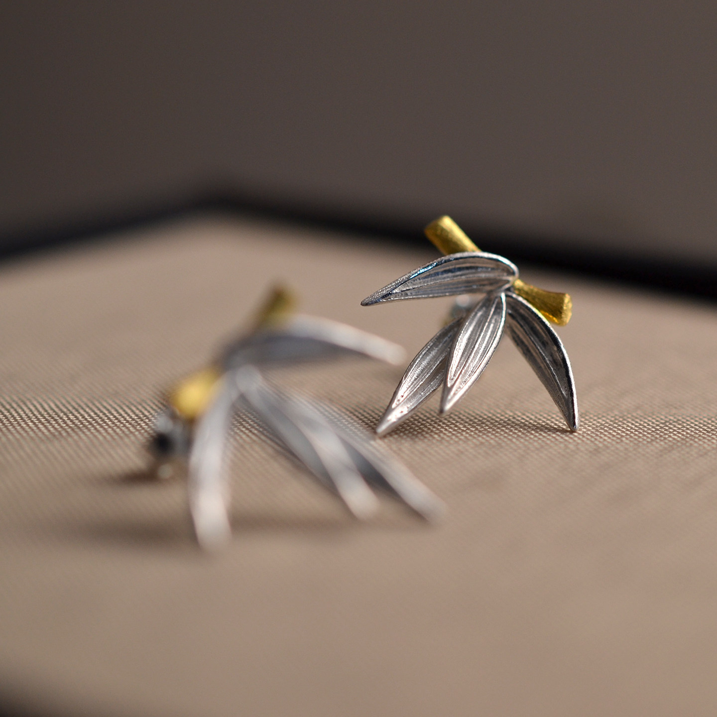 925银立体竹叶耳钉 竹影清涟国风耳饰简约小众设计感耳钉气质配饰,饰品/流行首饰/时尚饰品新,耳钉,淘宝优惠券,粉丝福利购,淘宝优惠卷