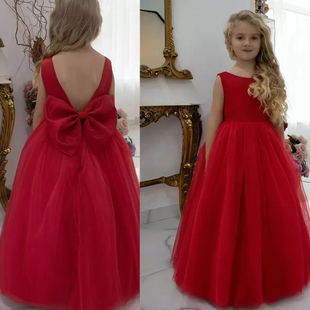 儿童交响乐团合唱小提琴音乐会演奏钢琴演出晚礼服女童生日公主裙