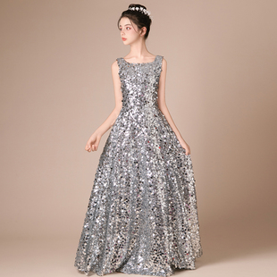 儿童生日宴会公主裙女大童小提琴音乐会演奏主持人钢琴演出晚礼服