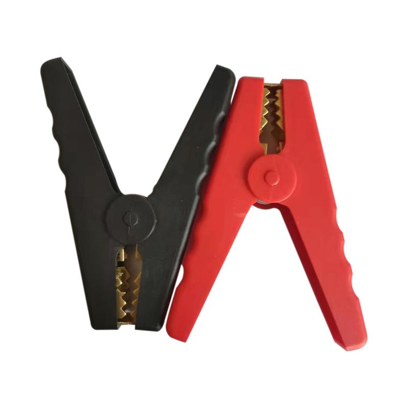 全铜汽车应急启动夹子100A纯铜电池夹启动夹100mm鳄鱼夹测试夹