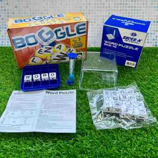 英文拼字游戏Boggle game幼儿园英语教学玩具串串连环骰子找单词