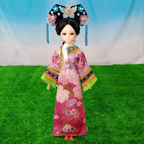 清朝古装女娃娃宫廷套官衣服玩具