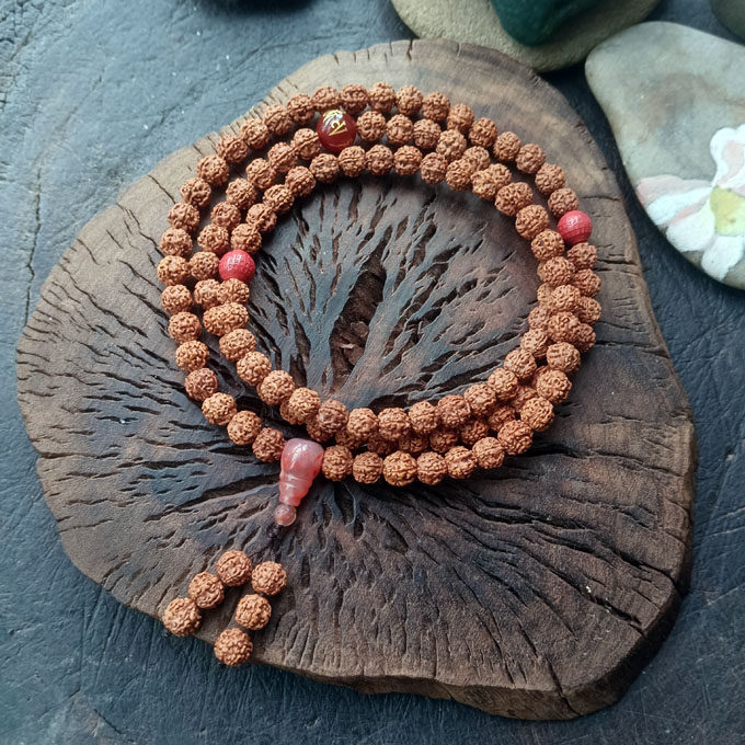 西藏回收金刚菩提108佛珠朱砂心经腰珠南红三通六字真言仙谷项链