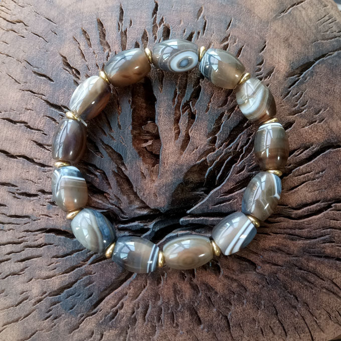 千眼幻视藏区回收稀有梦幻轮回大桶珠天眼天珠玛瑙精美手串手链