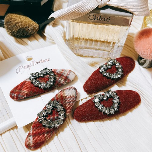 韩国进口东大门小香爱心锆石韩剧同款名媛少女心碎发夹边夹刘海夹