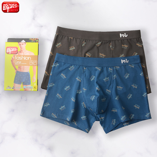 全棉质透气吸汗抗菌高弹2条盒装 晖路内裤 四角内裤 男士 男2025新款