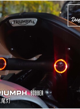 凯旋BOBBER改装复古机车短尾尾灯坐垫T型短尾牌照架泥瓦短挡泥板