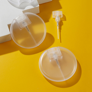 高端25ml圆形Petg卡片喷雾空瓶扁平便携式酒精消毒液香水樽分装瓶