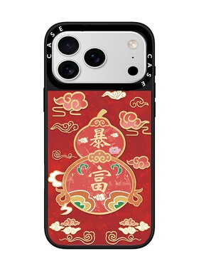 CA适用苹果17iPhone14plus15镜面13promax16磁吸新年好运葫芦手机壳12软边防摔11高级感xr男女创意保护套