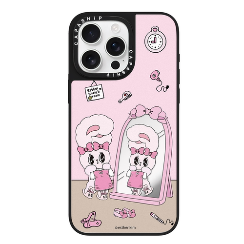 CE适用苹果15iPhone14plus16镜面13promax磁吸Magsafe可爱艾丝乐小兔手机壳12防摔11新款17高级感xr保护套