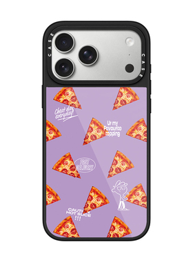 CA卡通披萨苹果iPhone17手机壳晶釉工艺保护套iPhone16pro镜面14/13promax磁吸新款15高级感12防摔11保护套