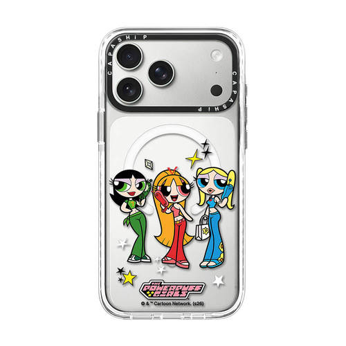 CA适用苹果17proiPhone16亚克力白边13promax17磁吸Magsafe可爱飞天小女警15/14手机壳防摔新款高级感保护套