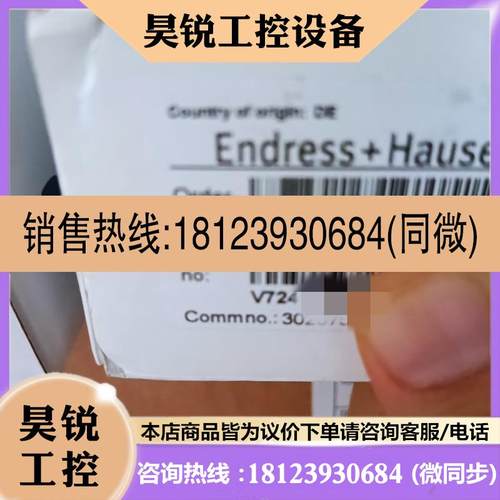 议价:恩德斯豪斯E+H电极探头CPS11D-7BT41拍前先