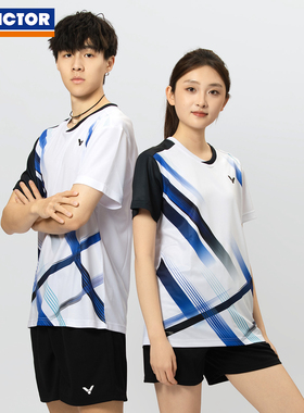VICTOR威克多2025羽毛球服短袖球衣男女衣服运动T-59110