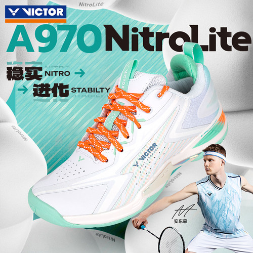 VICTOR威克多羽毛球男女胜利羽毛球鞋防滑耐磨减震A970NitroLite