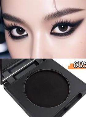 黑色眼影盘烟熏妆黑色系单色灰色亚裔妆欧美眼妆珠光细闪冷调眼影