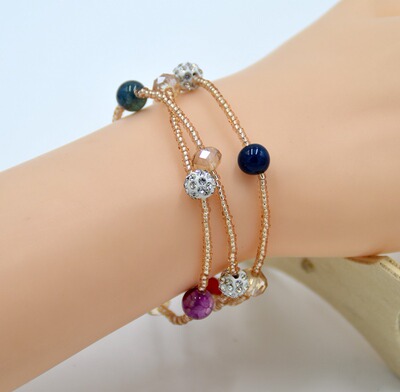 韩版森系ins地摊货源水晶手链