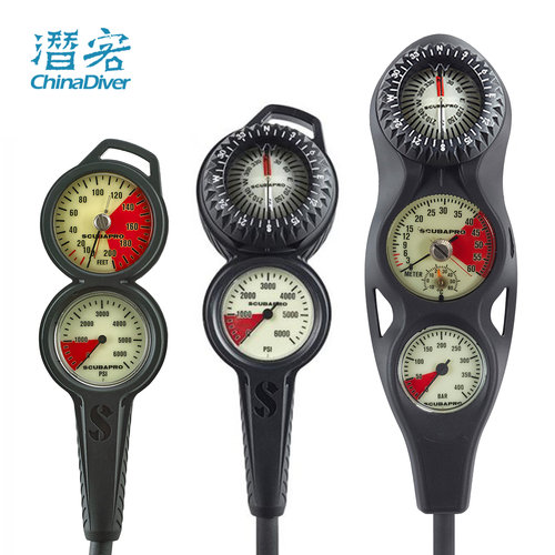 Scubapro潜水二联三联表指北针
