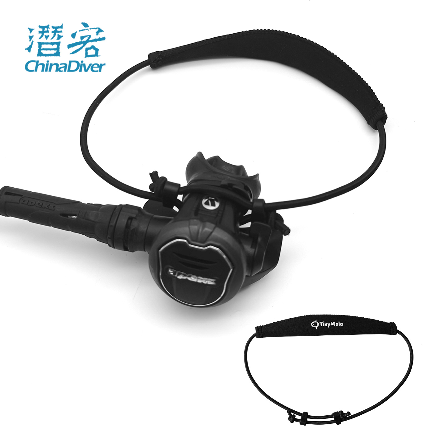 Tinymola潜水二级头皮筋颈绳可调