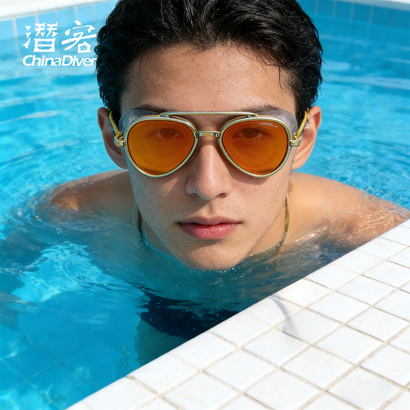 Speedo Sunny G 系列泳镜镀膜防雾户外防晒墨镜款太阳眼镜速比涛