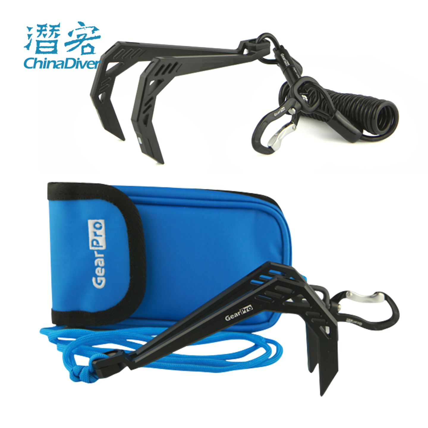 潜水流钩单头双头折叠磁力易收纳