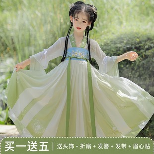 薄款 古装 女童汉服连衣裙夏款 夏季 夏装 2022新款 儿童裙子小女孩童装