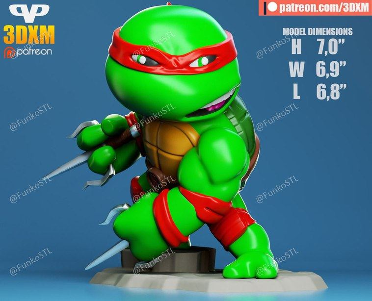 q版拉斐尔raphael 3d打印模型stl数据文件