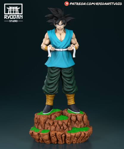 《龙珠》蓝色道服悟空 已分件 3D打印模型stl数据文件