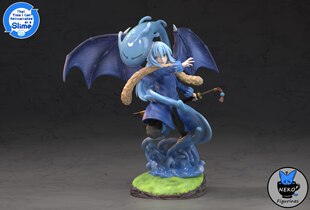 利姆鲁·特恩佩斯特(双头雕含支撑) 已分件 3D模型stl文件