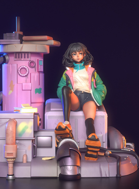 女孩Yanahri Chuya版 已分件 3D模型Stl文件