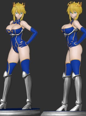 《Fatestay night》阿尔托莉雅·潘德拉贡 已分件 3D模型stl文件